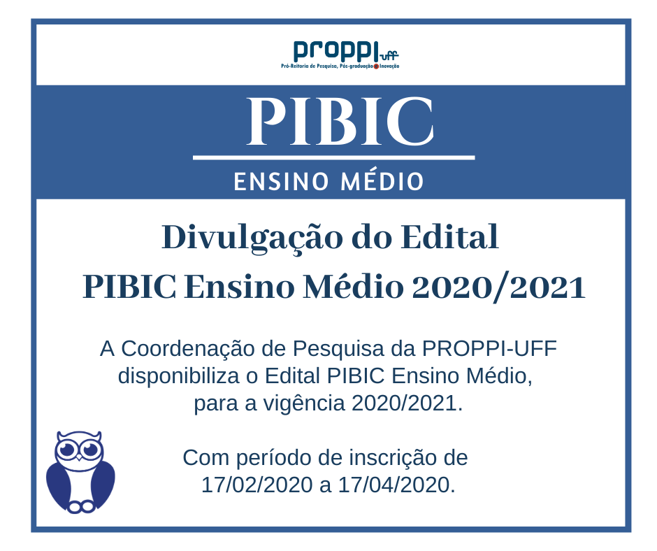 Edital Pibic Ensino Médio 2020 2021 Portal De Pesquisa 9226